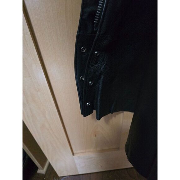 Mens First Classics Iron Pony Leather Motorcycle Chaps With Studs & Buckles Blac - Picture 16 of 16